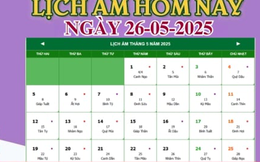 Lịch âm 26/5 - Âm lịch hôm nay 26/5 chính xác nhất - lịch vạn niên 26/5/2025