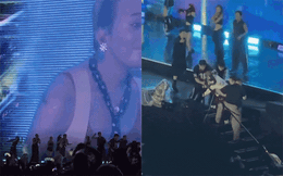 Phản ứng của G-Dragon trong khoảnh khắc fan cuồng lao lên sân khấu khi đang biểu diễn tại Mỹ Đình