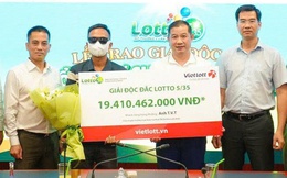 Để máy tự chọn số ngẫu nhiên, anh T trúng giải độc đắc hơn 19 tỷ đồng của Vietlott