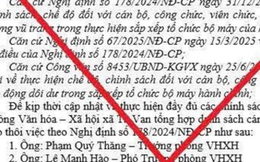 Thông tin 'tờ trình cho thôi việc loạt cán bộ xã ở Lào Cai' là bịa đặt