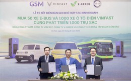 1 công ty hợp tác cùng lúc với 3 doanh nghiệp trong hệ sinh thái của tỷ phú Phạm Nhật Vượng: Mua 50 xe e-bus, 1.000 ô tô điện và phát triển 1.000 trụ sạc