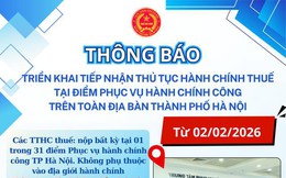 Thuế TP Hà Nội thông báo nóng