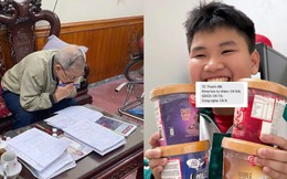 Ông nội 78 tuổi cặm cụi giải đề Toán, Văn, Anh để giúp cháu ôn thi học kỳ