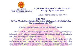 Thuế TP Hà Nội gửi thông báo nóng tới người nộp thuế