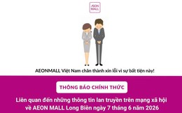 Aeon Mall xin lỗi