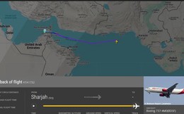 Máy bay chở hàng Boeing 737 mất tích trên biển Ả Rập, hạ độ cao đổi hướng bất thường trước khi biến mất khỏi radar