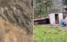 Thảm họa mới tại Nepal: Kinh hoàng cảnh sườn núi đổ sập xuống sông chỉ trong 6 giây