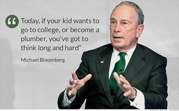 Tỷ phú Michael Bloomberg: 'Quên đại học đi, làm thợ sửa ống nước còn tốt hơn'