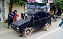 Người cha tự chế ô tô chở con đi học ở Nghệ An