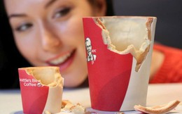 KFC bán cà phê ăn được cả… vỏ cốc
