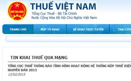 Xử lý giao dịch nộp thuế điện tử cả ngày nghỉ Tết