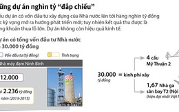 [Infographics] Điểm mặt những dự án nghìn tỷ "đắp chiếu"