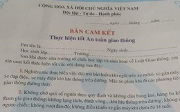 Bắt học sinh lớp 1 ký văn bản cam kết giao thông