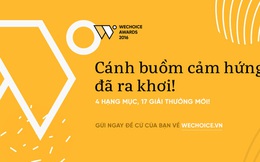 WeChoice Awards 2016: Giương cánh buồm đi tìm niềm cảm hứng