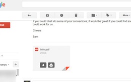 Đừng dại gì mà ấn vào tập tin đính kèm giả mạo như thế này trong Gmail nhé