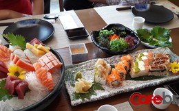 Một nhà hàng Nhật Bản tại Hà Nội phục vụ tía tô xanh 700 đồng/lá, Sashimi gần 5 triệu đồng/set