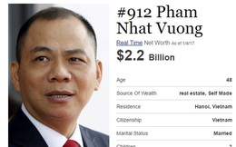 Vì sao ông Phạm Nhật Vượng vẫn là tỷ phú USD duy nhất của Việt Nam trên Forbes?