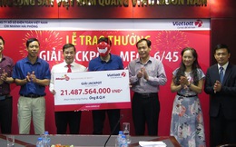 Vietlott trao giải Jackpot hơn 21 tỷ cho khách hàng đến từ Hà Nội