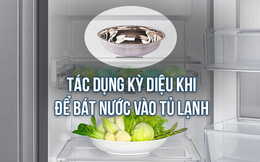 Để 1 bát nước trong tủ lạnh, không chỉ tiết kiệm điện, mà còn có những tác dụng bất ngờ