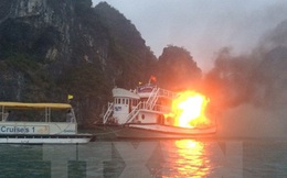 Vụ cháy trên Vịnh Hạ Long: Đình chỉ đội tàu của công ty Ánh Dương 1