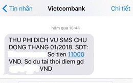 Phí SMS – Banking Vietcombank tăng lên 11.000 đồng: Chỉ là tin nhắn lỗi