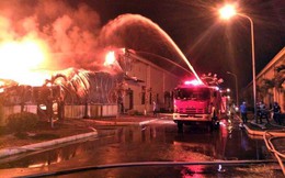 Đang cháy lớn tại khu công nghiệp ở Quảng Ninh