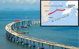 Trung Quốc mở cửa cầu trên biển dài nhất thế giới, nối Hongkong và Macau, dùng đến lượng thép đủ để xây 60 tháp Eiffel