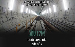 Ngắm đường hầm tàu điện đầu tiên tại Việt Nam sâu 17m dưới lòng đất Sài Gòn
