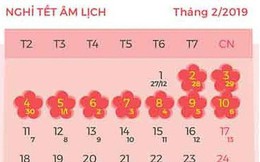 Chính thức trình đề xuất nghỉ Tết Âm lịch 2019 dài 9 ngày