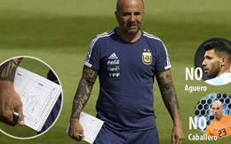Argentina thay nửa đội hình, ‘cắt’ Aguero và thủ môn Caballero