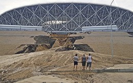 Sân vận động World Cup 2018 tại Nga bị tàn phá nghiêm trọng chỉ sau một cơn mưa
