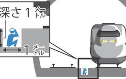 Nhật Bản: Muốn trở thành nhân viên giám sát an toàn ở ga tàu? xin mời xuống rãnh ngồi ngay cạnh đoàn tàu siêu tốc cho biết mùi nguy hiểm