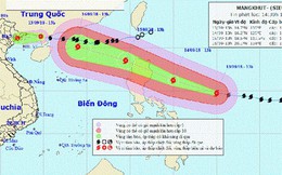 Đêm 16/9, siêu bão Mangkhut vào vịnh Bắc bộ sẽ gây gió giật cấp 14-15