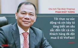 Chủ tịch Phạm Nhật Vượng: Tôi thực sự xúc động và biết ơn sâu sắc đến tất cả các Khách hàng đã đặt mua ô tô VinFast!