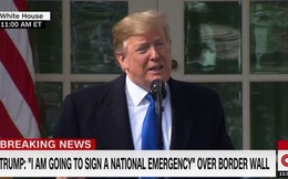 Tổng thống Trump chính thức tuyên bố tình trạng khẩn cấp quốc gia, quyết xây tường biên giới