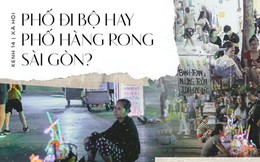 Còn đâu phố đi bộ Nguyễn Huệ: Hàng rong bủa vây, ghế nhựa tràn lan lối đi cho khách ngồi ăn uống