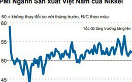 PMI tháng 5 giảm nhẹ còn 52 điểm