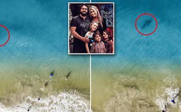 Chụp ảnh drone trên biển, ông bố phát hiện mối hiểm họa chỉ cách vài mét và bắt các con chạy lên bờ ngay lập tức