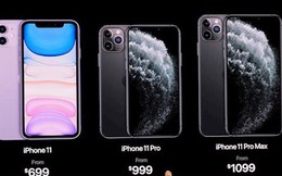 Bảng giá chi tiết iPhone 11, iPhone 11 Pro, iPhone 11 Pro Max và iPhone 8, iPhone XR