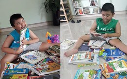 'Ông chủ’ 8 tuổi ngồi xe lăn sở hữu thư viện sách mini ở Hải Dương