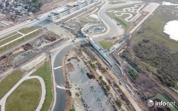 Toàn cảnh đường đua F1 tại Hà Nội từ trên cao, đang trong quá trình hoàn thiện