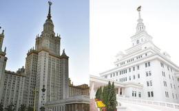 Đại học tinh hoa VinUni: Vẻ đẹp sánh ngang với ngôi trường Lomonosov của Nga, cùng sử dụng kiến trúc Gothic và đặt biểu tượng trên đỉnh tháp