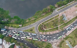 Chùm ảnh Flycam người dân ùn ùn đổ về quê ăn Tết, các ngả đường về bến xe lớn nhất Sài Gòn ùn tắc kinh hoàng