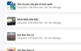 Cảnh giác trước các hội nhóm mua bán "SIM rác" trên không gian mạng
