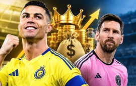 Ronaldo thắng áp đảo Messi trong cuộc đua kiếm tiền, dẫn đầu danh sách của Forbes