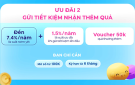 Một ngân hàng trả lãi suất tiết kiệm 8,9%/năm cho số tiền gửi từ 100.000 đồng
