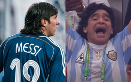 FIFA lần đầu hé lộ khoảnh khắc gây xúc động: Maradona cổ vũ ‘cậu bé thần đồng’ Messi ở World Cup