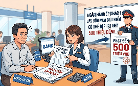 Ngân hàng ép khách vay vốn mua bảo hiểm có thể bị phạt đến 500 triệu đồng