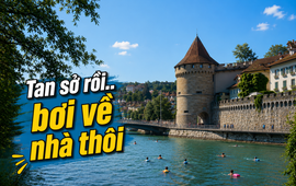 Châu Âu oằn mình trong nắng nóng, Thụy Sĩ lại có ‘đặc sản’ bơi về nhà sau giờ làm: Thành quả của hàng chục năm quy hoạch