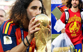 Xôn xao cầu thủ Tây Ban Nha xách cúp vô địch World Cup bằng túi nilon, sự thật bất ngờ
